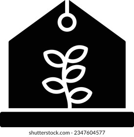Greenhouse Vector Icon Glyph Style