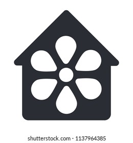 Greenhouse vector icon. Greenhouse symbol. Greenhouse sign.