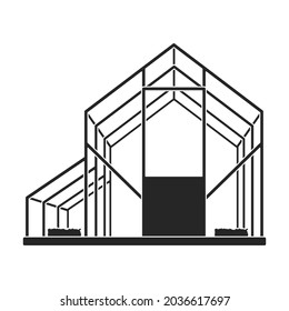 Greenhouse vector icon.Black vector icon isolated on white background greenhouse.