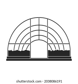 Greenhouse vector icon.Black vector icon isolated on white background greenhouse.