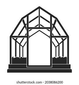 Greenhouse vector icon.Black vector icon isolated on white background greenhouse.