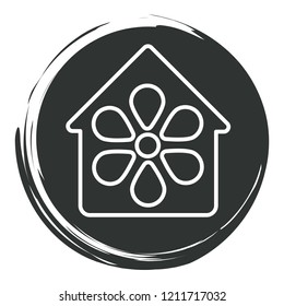 Greenhouse vector line icon. Greenhouse symbol. Greenhouse sign.