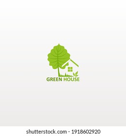 Greenhouse, vector logo green home, green, leaf, home, design landscape, nature