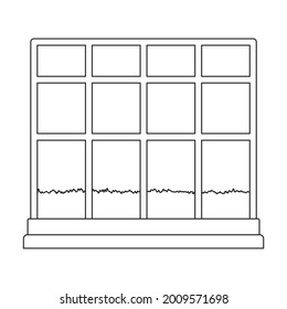 Greenhouse vector outline icon. Vector illustration greenhouse on white background. Isolated outline illustration icon of glasshouse .