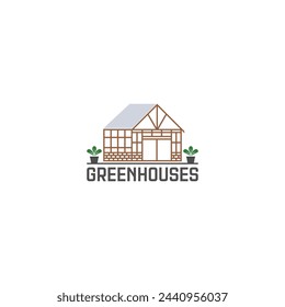 Greenhouses for farming logo design