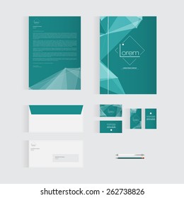 Greenish Blue Stationery Template Design for Your Business | Modern Vector Design