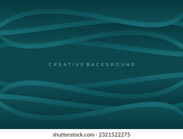 color de gradiente de diseño de fondo de onda azul verdoso