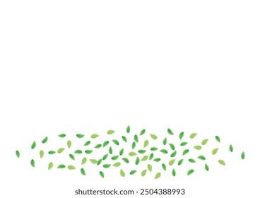 Greenish Foliage Background White Vector. Greenery Clean Design. Aroma Illustration. Light Green Botanical Card. Sheet Cover.