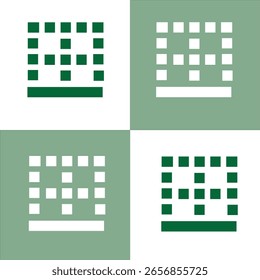 Greenish Icon design vector boxy shape