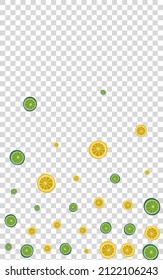 Greenish Lemon Background Transparent Vector. Detox Set. Sunny Lemon Natural. Detox Lemon Grass Pattern.
