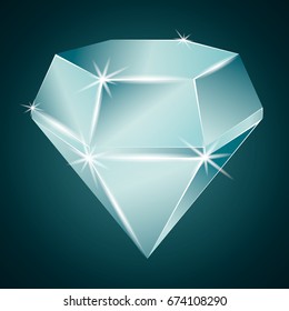 Greenish shiny diamond