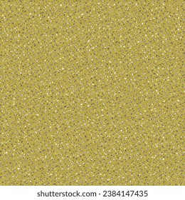 Greenish yellow wool fabric with brown, white or gray specks. Tweed cloth texture. Speckled background.