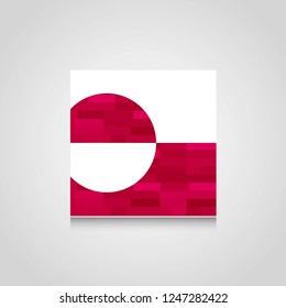 Greenland Abstract Flag Background