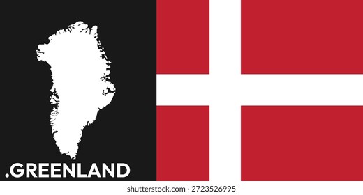 Greenland background and Denmark flag