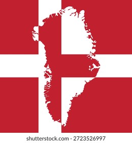 Greenland background and Denmark flag