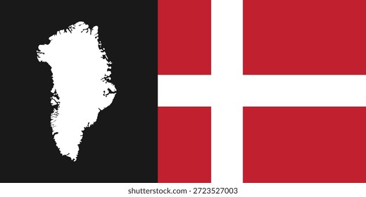 Grönland Hintergrund und Dänemark Flagge
