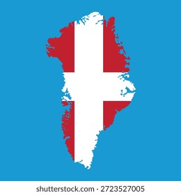 Greenland background and Denmark flag