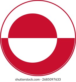 Greenland Circle Flag, Greenland Flag Icon