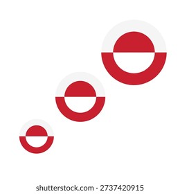 Greenland circular progress bars in ascending order