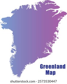 Greenland Country Map. Vector illustration North America