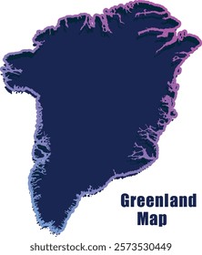 Greenland Country Map. Vector illustration North America