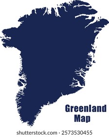 Greenland Country Map. Vector illustration North America