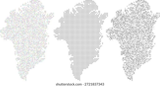 Gronelândia pontilhado padrão infográfico vetor mapa mostrando país terra, fronteira, geografia 