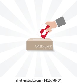 Greenland Elections Vote Box Vector 