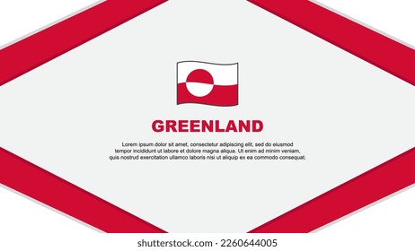 Greenland Flag Abstract Background Design Template. Greenland Independence Day Banner Cartoon Vector Illustration. Greenland Template