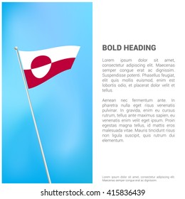 Greenland  flag Brochure - Vector Flyer Cover Page Design