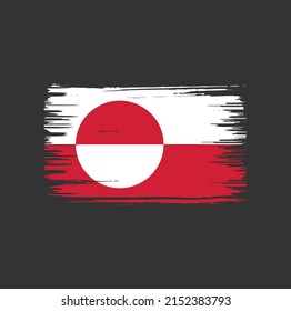 Greenland Flag Brush. National Flag