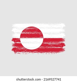 Greenland Flag Brush. National Flag