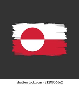 Bandera de Groenlandia con fondo de pincel