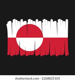 Greenland Flag Brush Vector Design