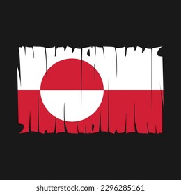 Greenland Flag Brush Vector Illustration