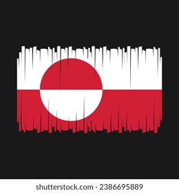Greenland Flag Brush Vector Illustration