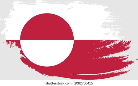 Greenland flag in grunge style