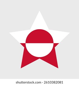 Greenland Flag icon. Official vector Greenland flag isolated on white background