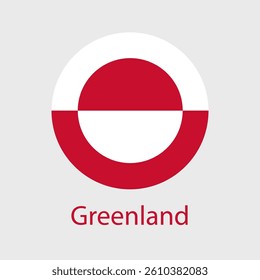 Greenland Flag icon. Official vector Greenland flag isolated on white background
