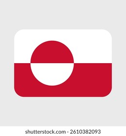 Greenland Flag icon. Official vector Greenland flag isolated on white background