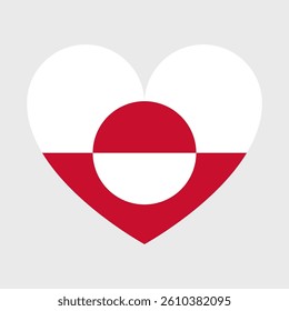 Greenland Flag icon. Official vector Greenland flag isolated on white background
