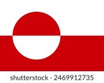 Greenland flag illustrator country flags