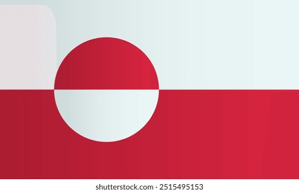 Greenland flag. Island insignia identity