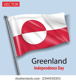 Greenland flag national independence day vector flags in America 