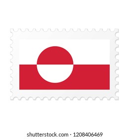 Greenland flag on white background vector image