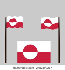 Greenland flag. page symbol for your web site design Greenland flag logo, app, UI. Greenland flag Vector illustration, EPS10.