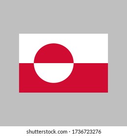 Ilustración vectorial de bandera de Groenlandia en alta calidad para ui y ux, sitio web o aplicación móvil