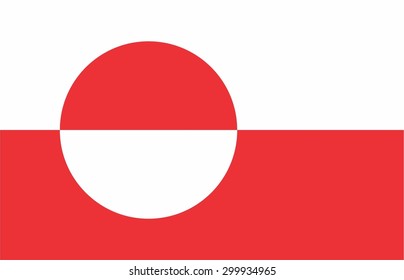 Greenland flag,  Vector, Original, Simple, Isolated