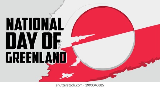 greenland flag with the words National Day of Greenland