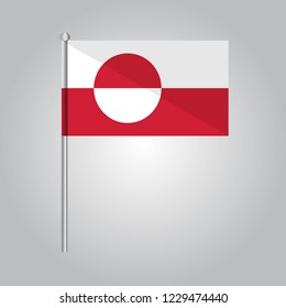 Greenland Icon vector illustration,National flag for country of Greenland isolated, banner vector illustration. Vector illustration eps10.